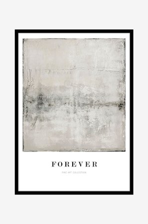 Malerifabrikken - Tavla Forever, Svart ram - Grå - Tavlor - Från Homeroom