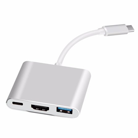 Typ-c till hdmi 4kusb3.0PD-omvandlare hdmi till typ-c tre i ett