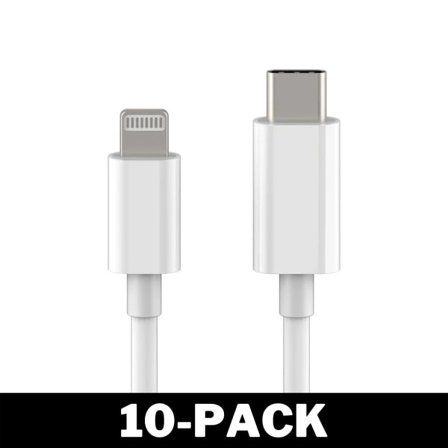 USB-C til Lightning-kabel iPhone Hurtiglader 2M Hvit 10-pakning-XS6-