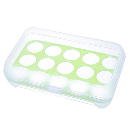 15 Grids Æg Opbevaringsboks Æggekarton PP Etui Æggeboksbakke Green