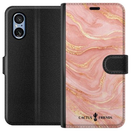 Kompatibelt Lommeboketui til Sony Sony Xperia 5 V Cactus and Friends – RoseGoldFlow