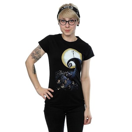 Nightmare Before Christmas Dam T-shirt i bomull för kvinnor/damer