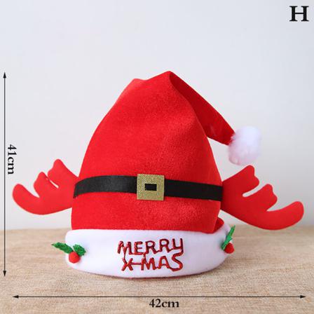 2023 Merry Christmas Hat New Year Cap Snowman Elk Santa Claus H