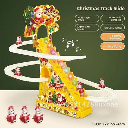 Julemand der klatrer på trapper legetøj lys musik legetøj børns julelegetøj 3 dukker