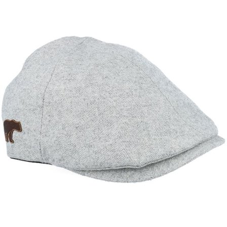 Wild Spirit - Grå flatcap Keps - Bear Patch Light Grey Ivy Flat Cap @ Hatstore
