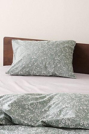 Jotex - Pudebetræk Grøn mat sort - ANEMONE - Køb Pudebetræk hos Jotex