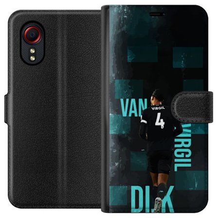 Kompatibelt Plånboksfodral till Samsung Samsung Galaxy Xcover 5 Virgil van Dijk Liverpool Nederländerna mittbacksikon och defensiv ledare med styrka