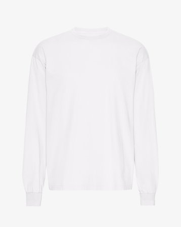 Oversized Organic LS T-Shirt - Optical White 2XL