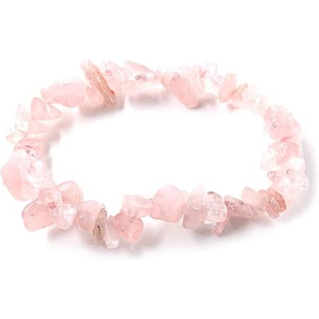 Armbånd til teenagepiger, uregelmæssig form stenarmbånd All-match Naturlig Elastisk Reb Kvinder Armbånd Hånd Dekoration