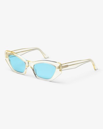 Sunglass 07 - Soft Yellow - Blue - One Size