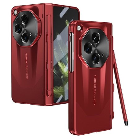 Til OnePlus Open Cover Hærdet Glas Film Hængsel Beskyttelse PC Cover med Stylus/Stylus Slot