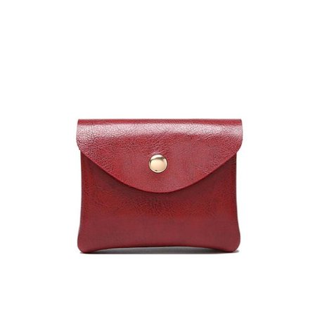 {xjxj} Møntpung Kort Holder VINRØD