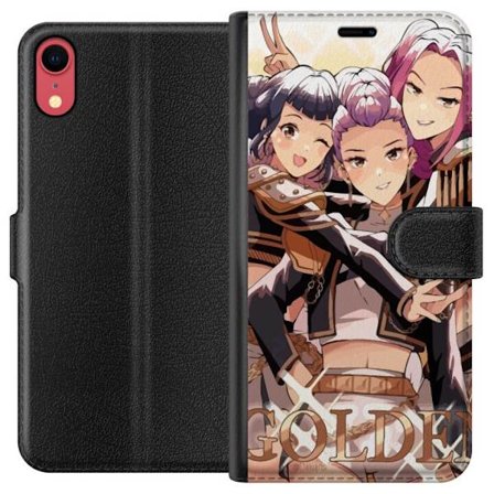 Kompatibel Tegnebogsetui til Apple Apple iPhone XR K-Pop Demon Hunters guld sort anime trio kpop e-sport inspireret design kraftfuld stil