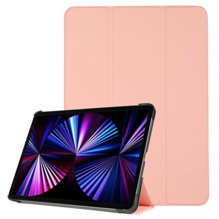 iPad Pro 11 (2018/2020/2021) - Tri-Fold Läder Fodral - Ljus Rosa Ljus Rosa