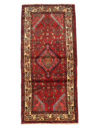 Medallion Small Hamadan Rug 87X181 Wool