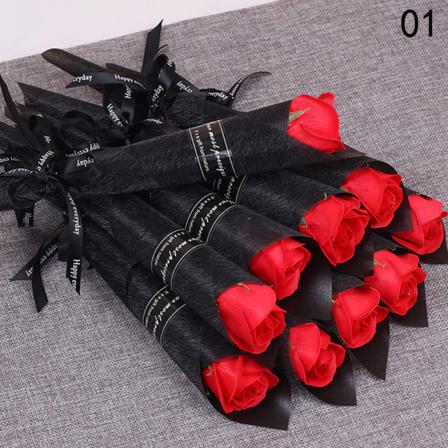 1pc Tillbehör Dekoration Bröllop Artificiell Blomma Tvål Rose