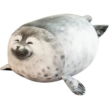 Hylje pehmolelu, 60 cm hylje pehmolelu eläin tyyny söpö eläin nukke pörröinen pehmeä lelu, söpö sarjakuva hyljetyyny täytetty pehmo halaus tyyny 