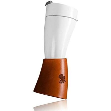 8 oz Kreativ Croissant-kopp, Rostfritt stål Kaffeemugg med Lång&Kort Rep