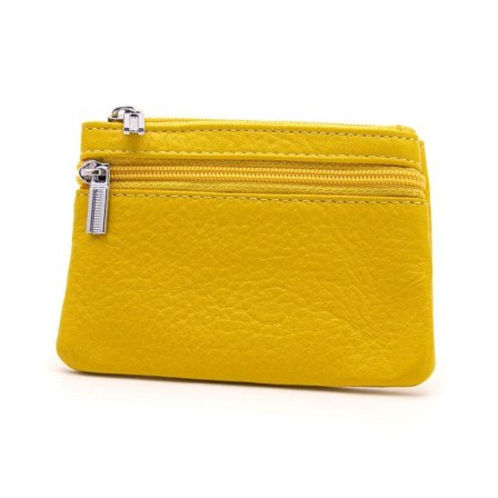 Liten smidig portmonnä i konstläder - Flera färger Gul