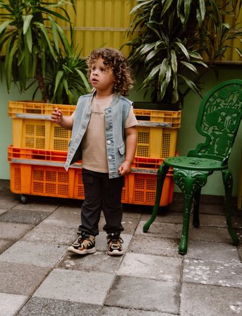 Daily 7 T-Shirt Structure Print - Beige - 116