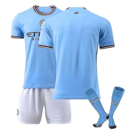 Haaland 9 Jersey Koti 2022-2023 Uusi kausi Manchester City Fc Jalkapallo T-paidat Set W Unnumbered Kids 28(150-160CM)