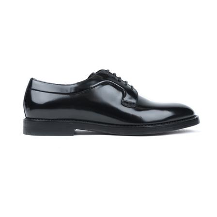 Dolce & Gabbana, Brushed Calfskin Derby Shoes Czarny, Mężczyzna, Rozmiar: 40 EU
