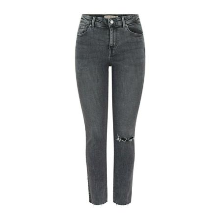 Pieces, Upclili Slim MW CR Dest Mg 731-Vi BC Grijs, Dames, Maat:L