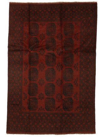 Medallion Afghan Fine Tappeto 199X289 Lana