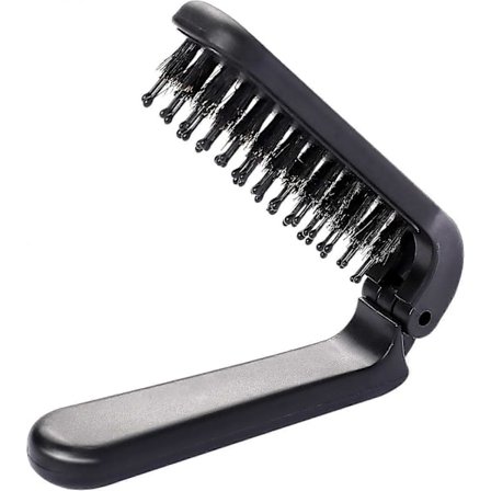 Sammenleggbar reisehårbørste, bærbar sammenleggbar børstehårbørste antistatisk sammenleggbar hårbørste mini flokeutreder