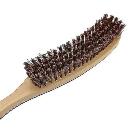 Tøjbørste - Børste med vildsvinehår til jakkesæt, cashmere, uld, fløjl, ruskind og dyrehår - Stort bøgehåndtag