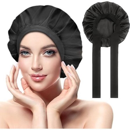 Natkasket - Hårnet - Satin Natkasket - Satin - Hårpleje - Satin - Elastisk - Justerbar - Kvinder