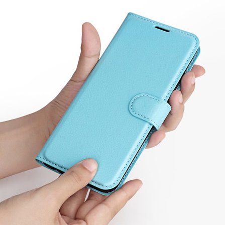 Etui til Samsung A22 4G blå Flip Læder Stand Wallet