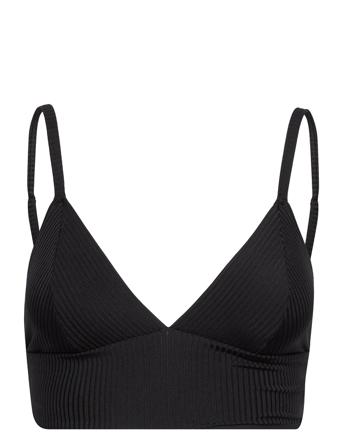 Aquaholic Bikini Top Black Swimwear Bikinis Bikini Tops Triangle Bikinitops Musta Understatement Underwear