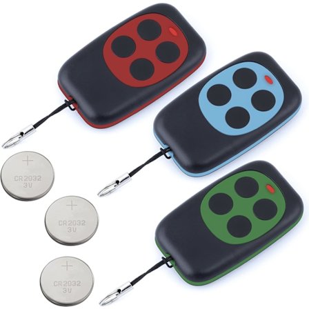 Universal portåbner fjernbetjening med 433,92 MHz frekvens til bred vifte af automatiske porte, programmerbar fast kode fjernbetjening, batteri 