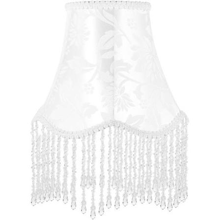 Frynse Lampekule Erstatning Nydelig Perle Frynse Lampekule For E27 Bordlamper Hvit 25X25CM White 25X25CM