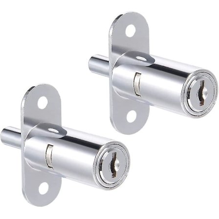 2 stycken. Lådskrivbord Garderob Tryckkolvlås 3/4 Cylinderdiameter 1-1/2 NDA