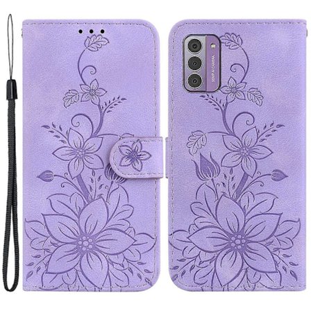 Lily Flower-deksel med trykk for Nokia G42 Lær Lommebok Fallsikkert Stativ Telefondeksel