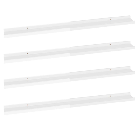 Vidaxl Vägghyllor 4 St Vit Högglans 100x9x3 Cm Vit