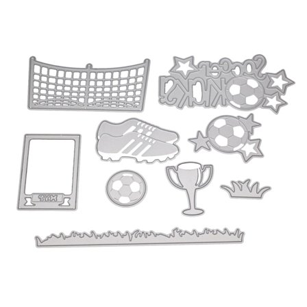 Fodbold Metal Skærestencils DIY Scrapbooking Album Stempel Papirkort Embo