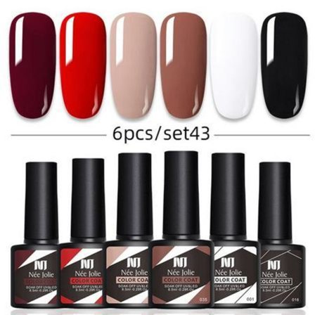 6 st 8,5 ml Gel Nagellack Set