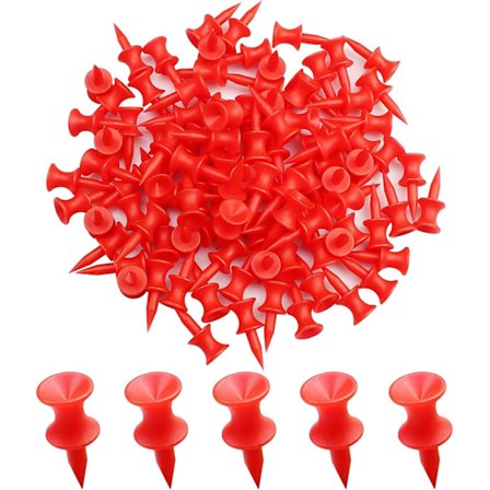 100 punaista golf-teetä, muoviset askel-teet, pienikokoiset teet, golf