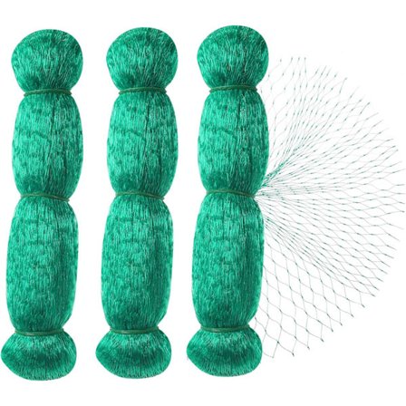Anpro Fuglebeskyttelsesnet, 3 stk. 2 * 10m Grønt Havefuglebeskyttelsesnet