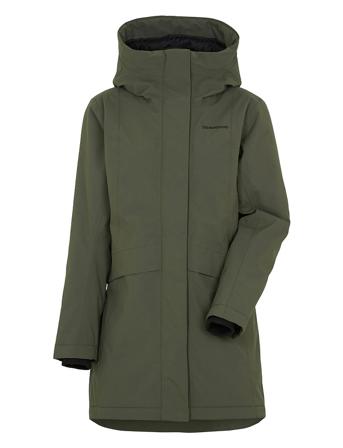 Cajsa Wns Parka 4 Outerwear Parka Coats Khakinvihreät Didriksons