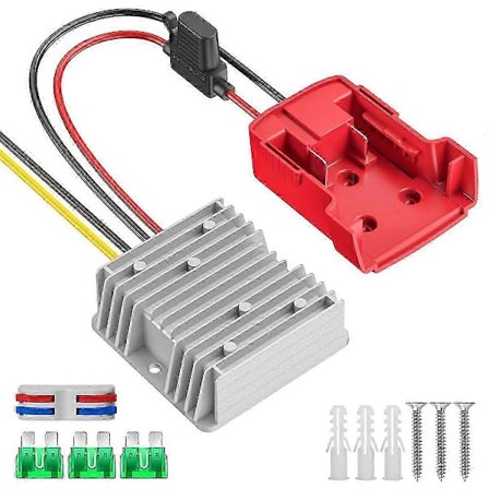 18V til 12V Konverter for Power Wheels Batteriadapter, DC 12V 20A 240W Buck Konverter Regulator