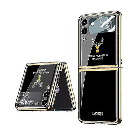Samsung Z Flip 3 Foldeskærm Ridsefast Spejl Hårdt Cover Sort