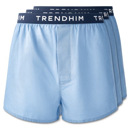 AirFeel | 3-Pack Navy & Sky Blue Loose-fit Cotton Boxers for Men - Woven Boxers