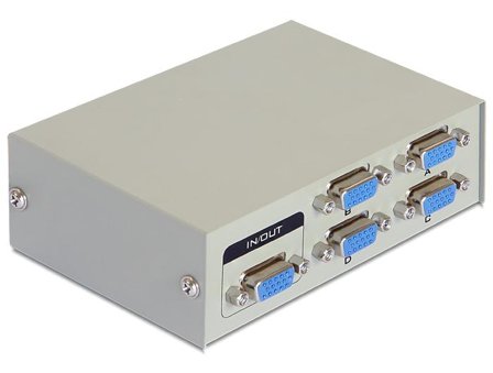 Delock Switch VGA 4 port manual bidirectional - skjerm-switch - 4 porter