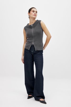 NA-KD Soft Denim mit mittlerer Taille - Baggy Jeans - Blau - EU 42