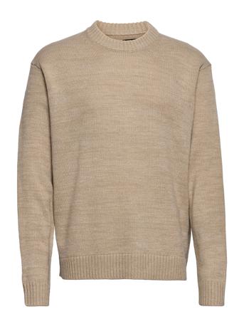 Onsbobby Wool Crew Knit Beige ONLY & SONS