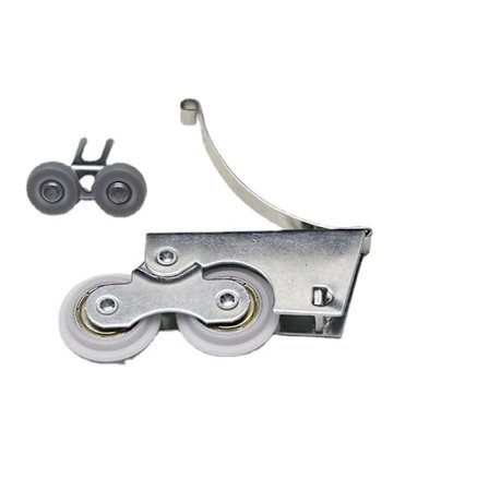 Støjsvag rulle i rustfrit stål/titaniumlegering med to hjul til